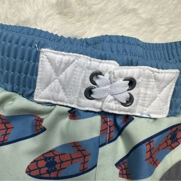 Disney Spider-Man Swimsuit 2 Pc Blue & White Size 6 - Picture 11 of 16